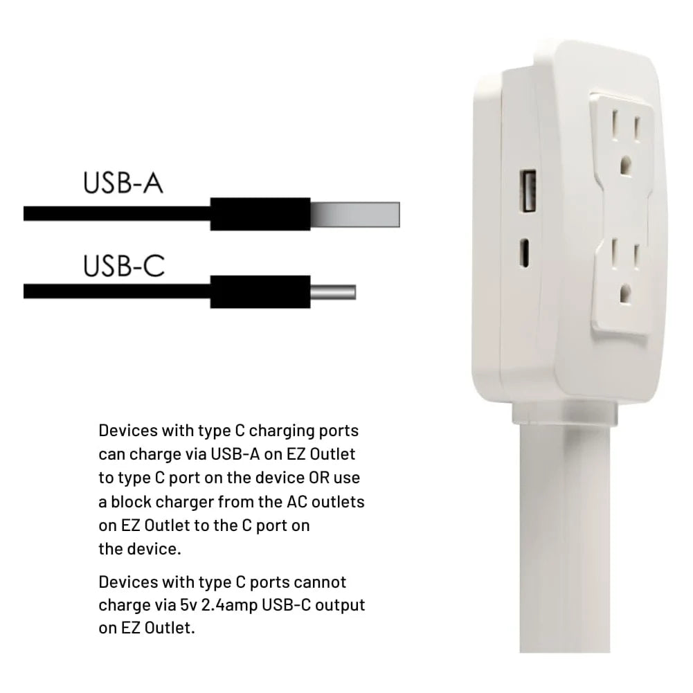 Electrical Outlet Extender Access Hard-to-Reach Outlets