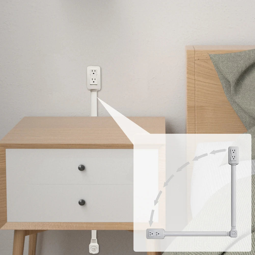 Electrical Outlet Extender Access Hard-to-Reach Outlets