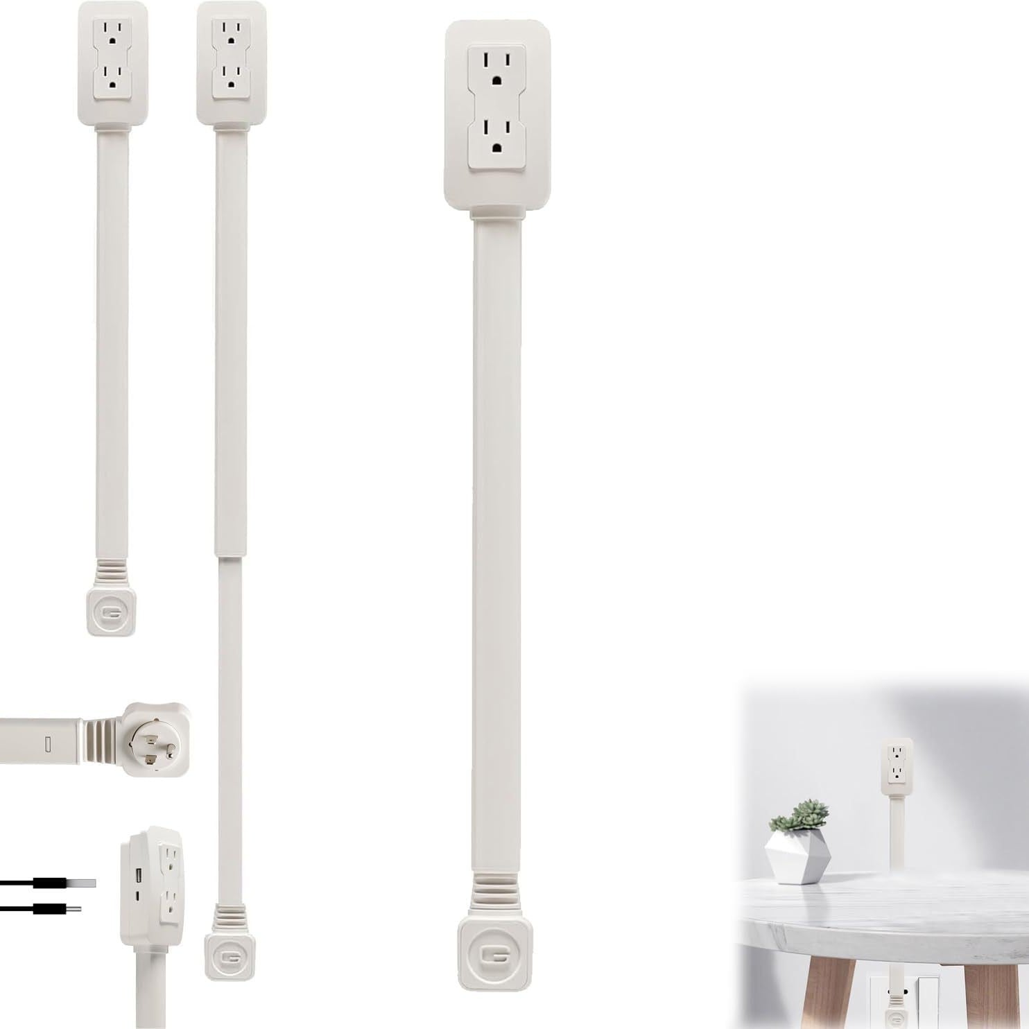 Electrical Outlet Extender Access Hard-to-Reach Outlets